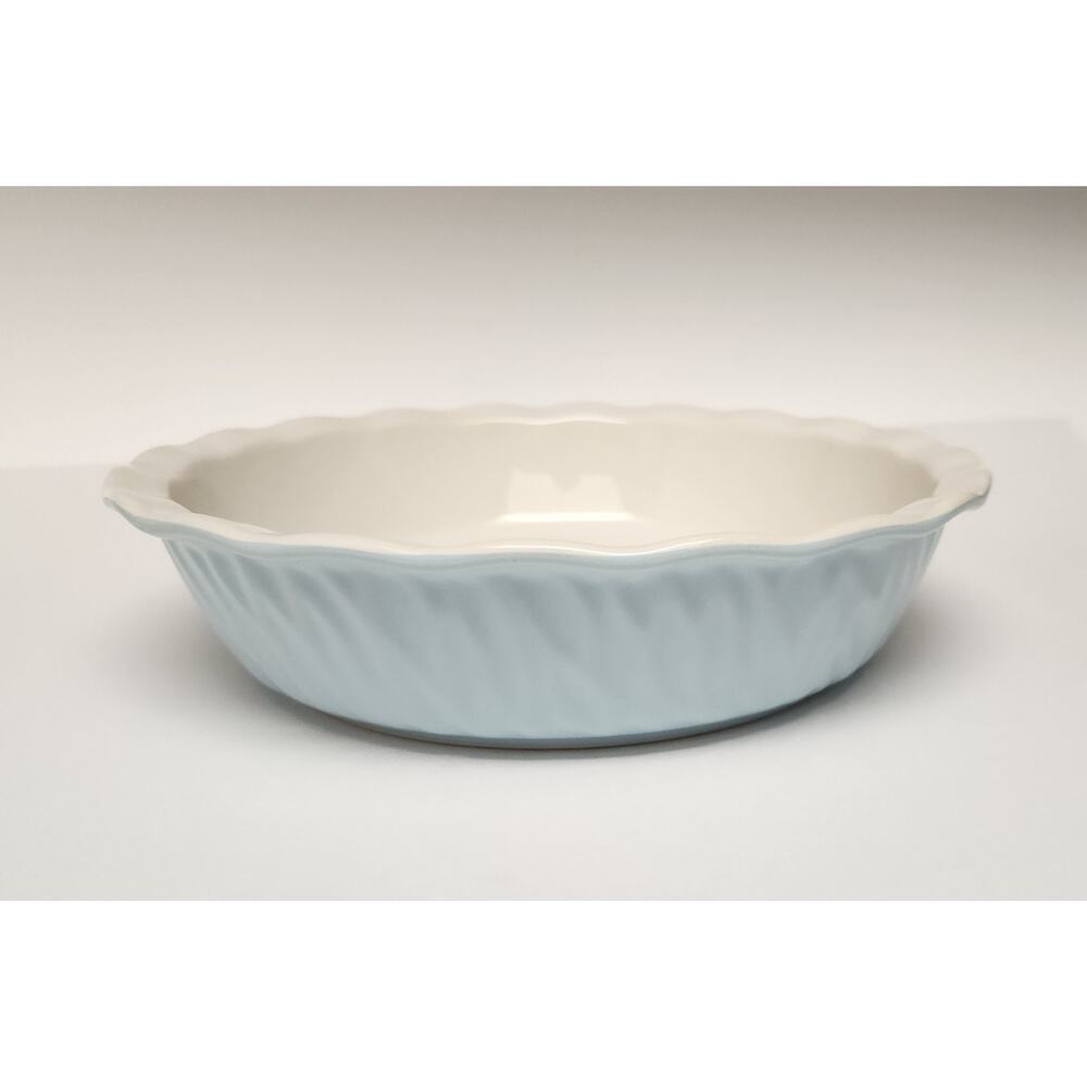 KOOV Ceramic Pie Pan 10" Pie Plate Pie Dish for Dessert Kitchen Round Sky